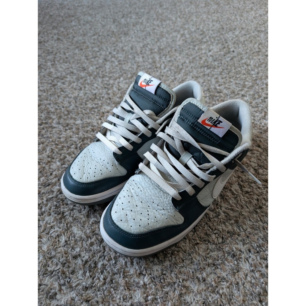 Nike Dunk Premium Low Split Deep JunglevWhite Low Top Leather FB8896-300 Size 9
